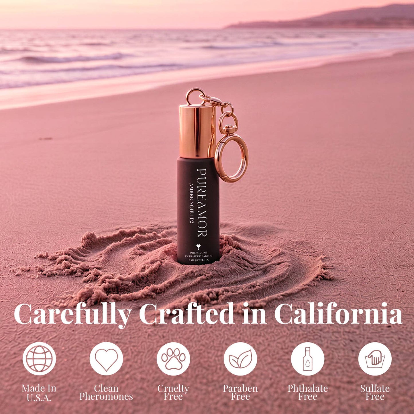 Amber Noir | P2 Pheromone Perfume | 06 ML Keychain Roll on Perfume