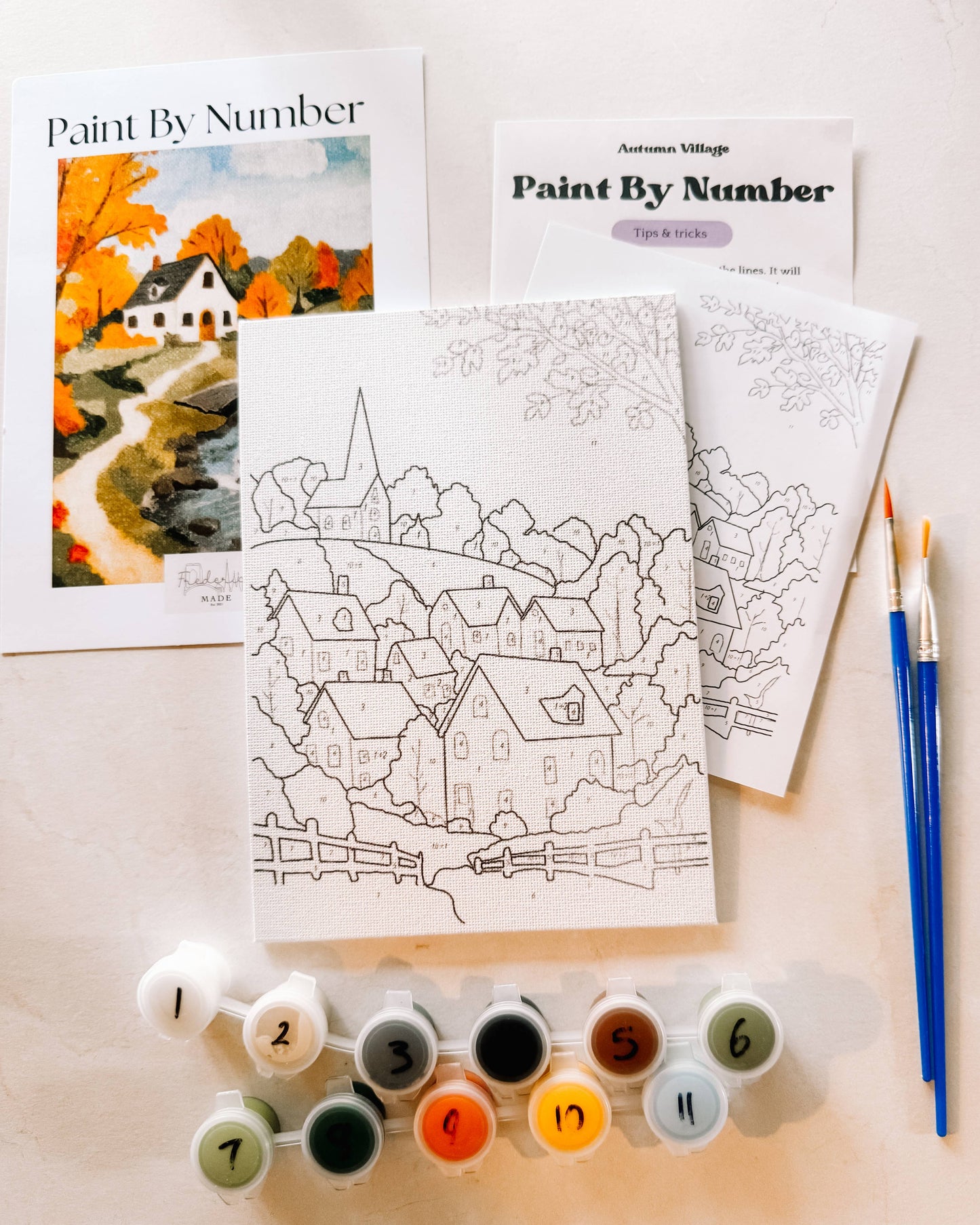 Autumn Cottage Mini Paint By Number