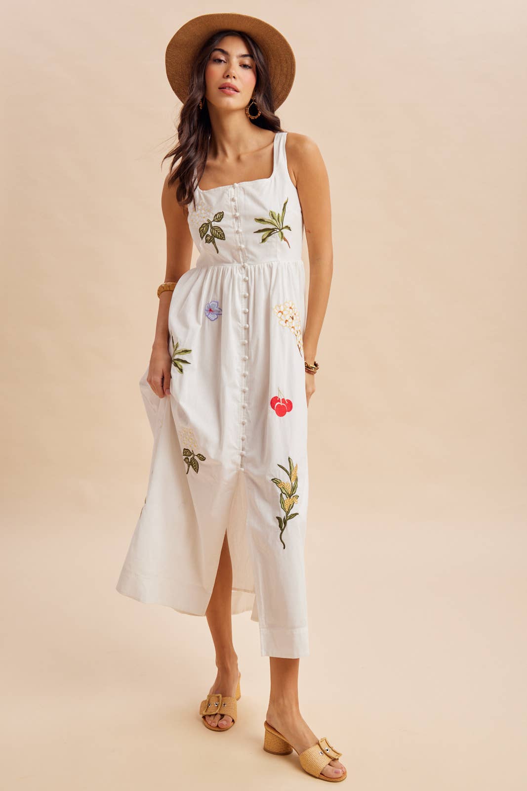 LARGE EMBROIDERED MAXI DRESS
