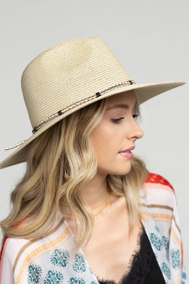Braided Double Band Panama Hat