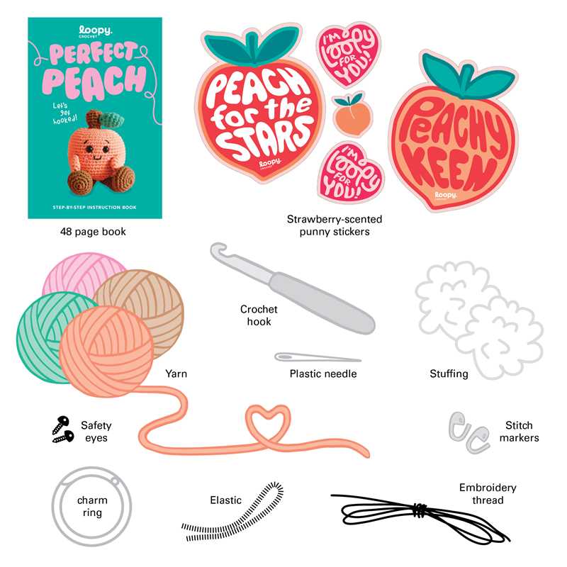Perfect Peach: Crochet Book & Kit by