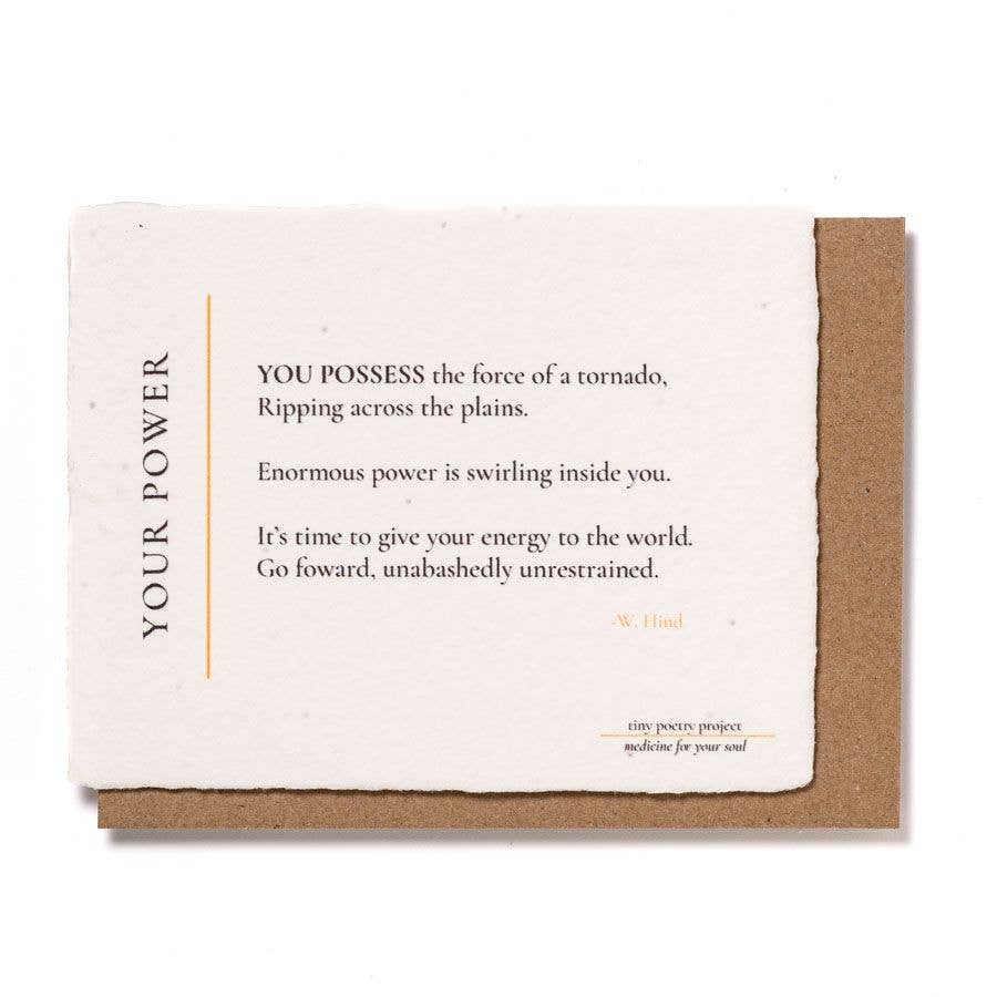 Your Power: Plantable Wildflower Graduation Card