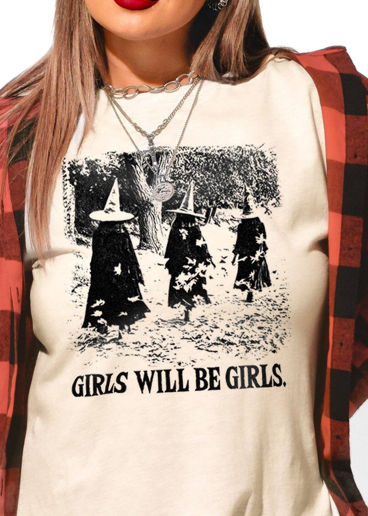 GIRLS WILL BE GIRLS SIDE SLIT TEE