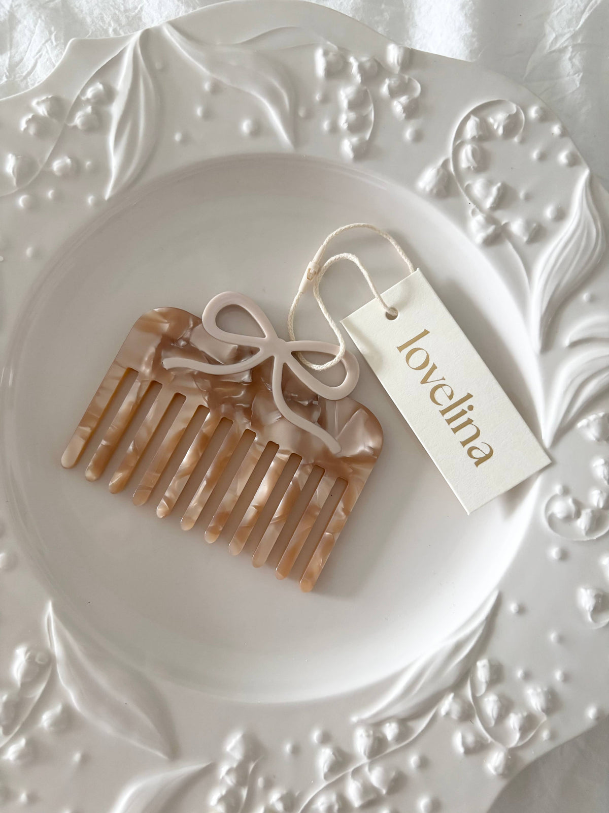 Bow Acetate Wide-Tooth Comb Holiday Gift
