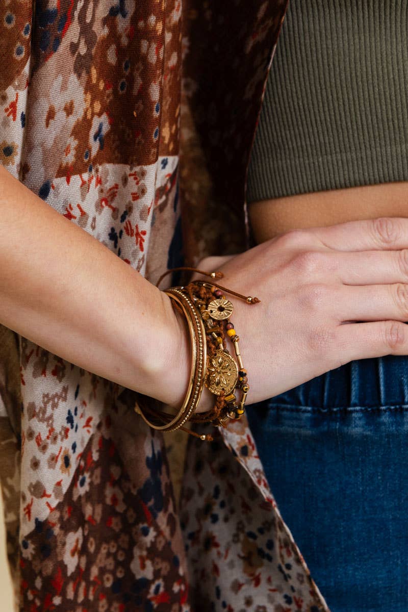 🐅 Tiger Eye Stackable Bracelet - Made in India