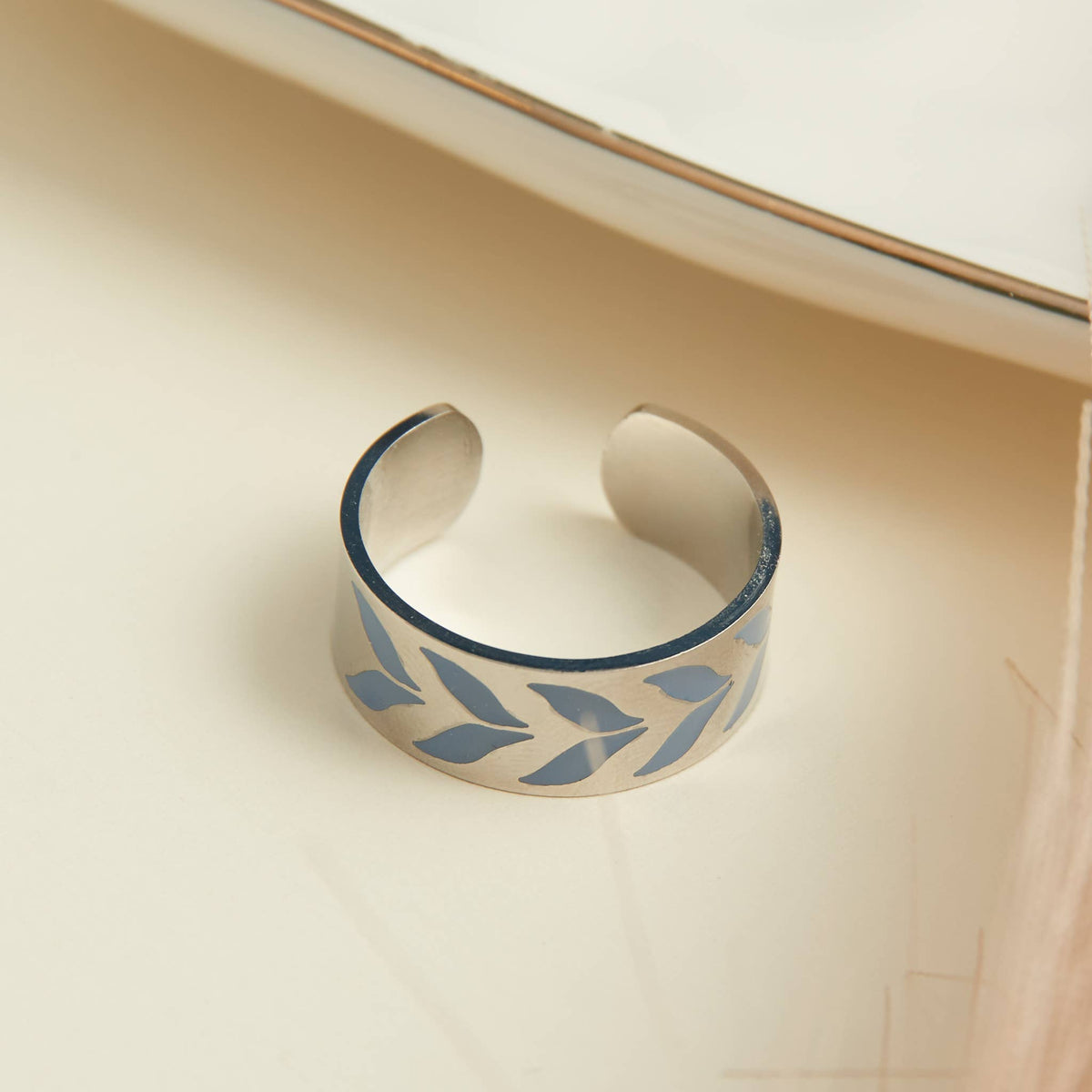 Hypoallergenic Stainless Steel Chevron Ring
