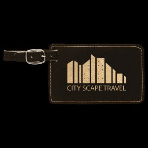 Black and Gold Luggage Tag