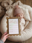 Personalized Baby Name Announcement Sign With Birth Stats – Custom Wooden Newborn Sign