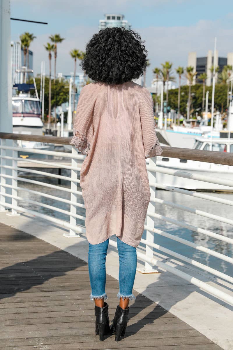 Sophisticated Scallop Lace Kimono – Ideal for Summer ☀️