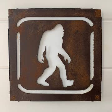 Metal Bigfoot Sign