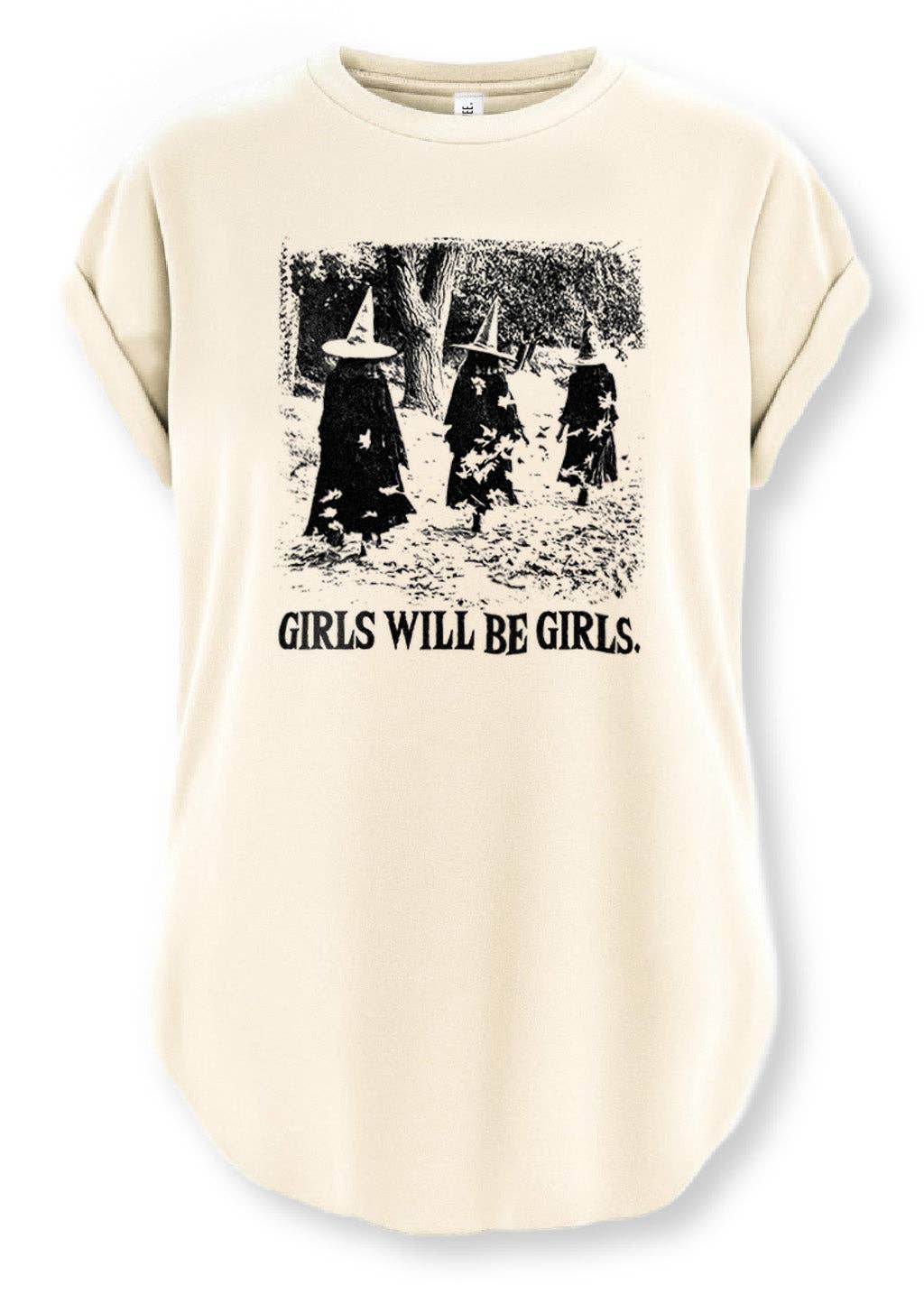 GIRLS WILL BE GIRLS SIDE SLIT TEE