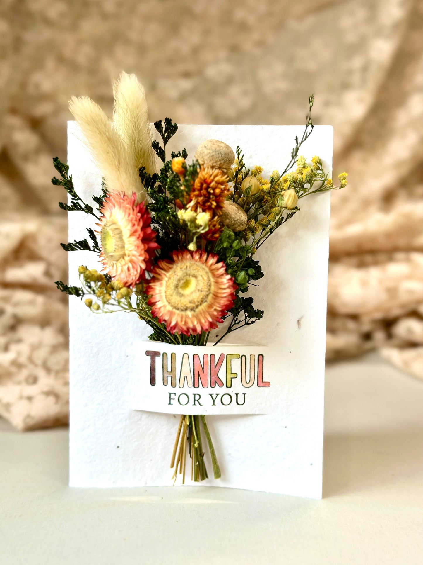 Wildflower Seed Card + Tiny Bouquet | Thankful