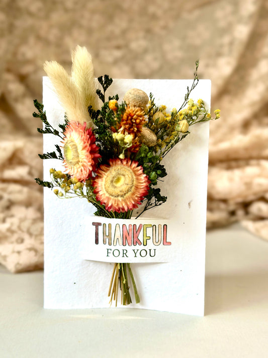 Wildflower Seed Card + Tiny Bouquet | Thankful