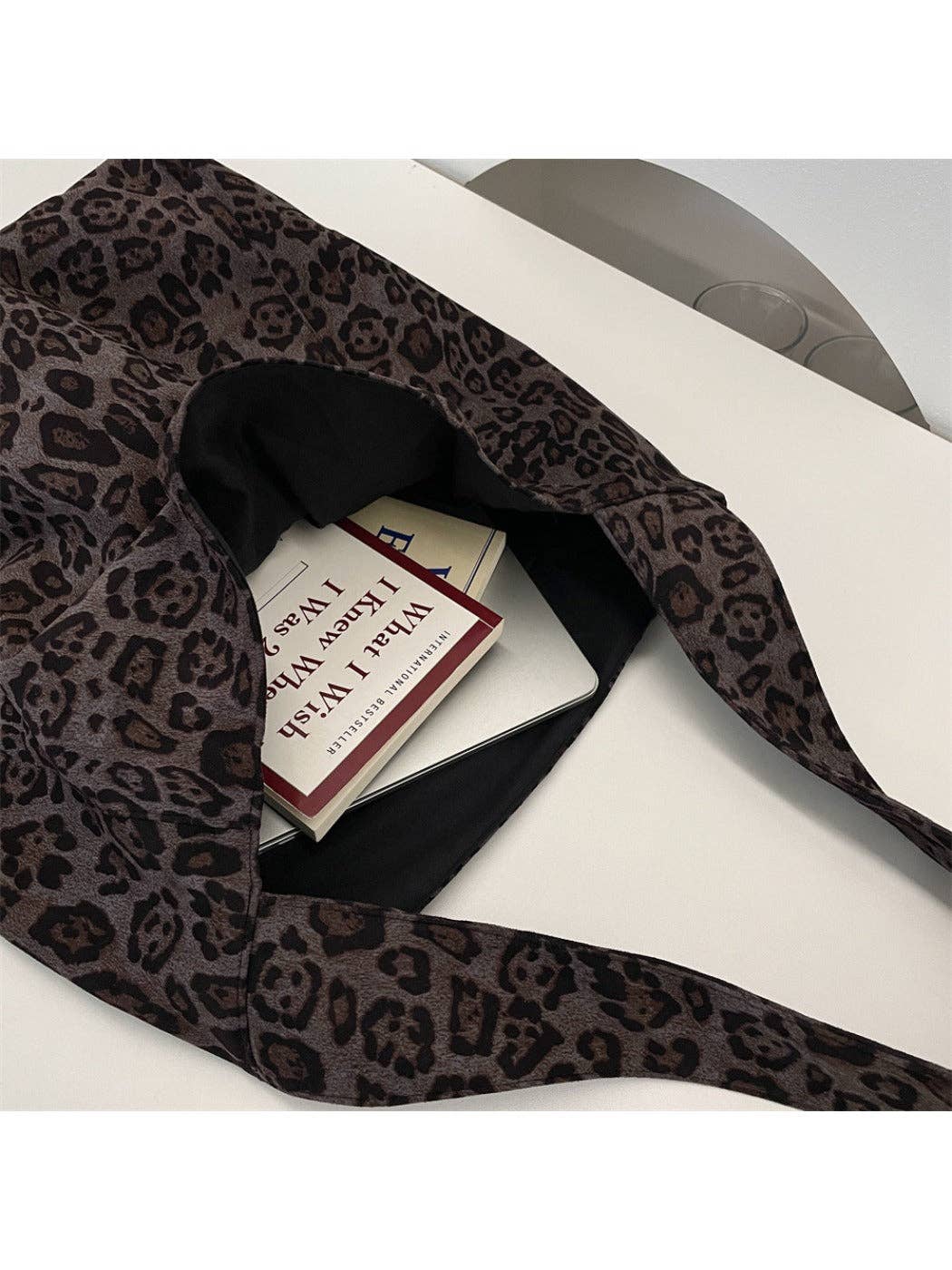 Cosbai - Leopard Print Tote Shoulder Bag