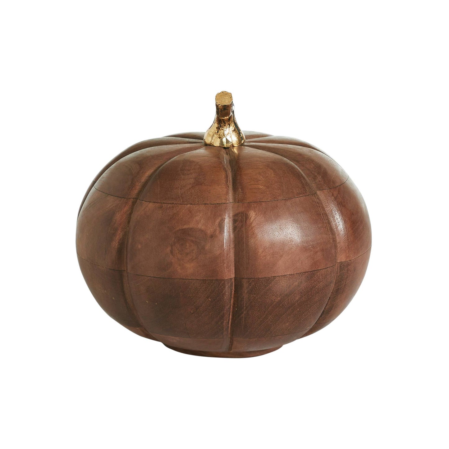 Chestnut Mango Wood Pumpkin 7" Rustic Farmhouse Fall Decor