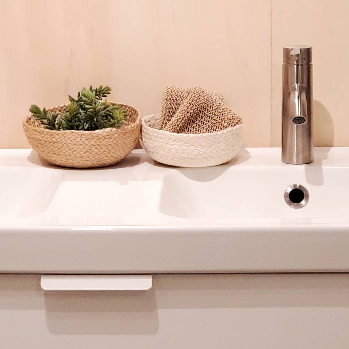 Handwoven Storage Basket • Kata Candy Bowl-White