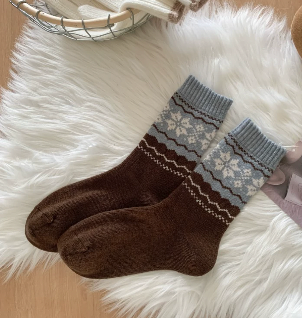 Nordic Winter Knit Socks Cabin Ready