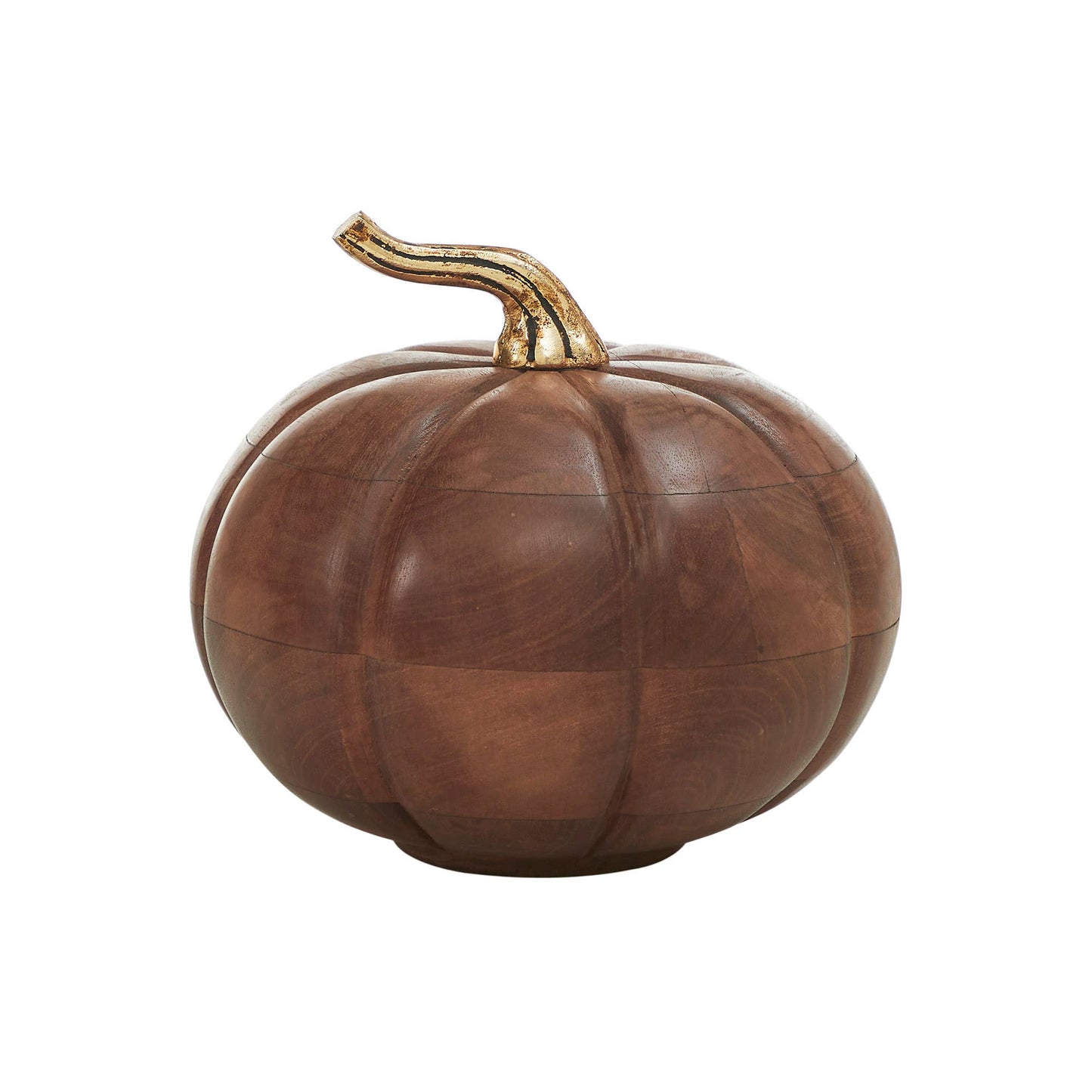 Chestnut Mango Wood Pumpkin 7" Rustic Farmhouse Fall Decor