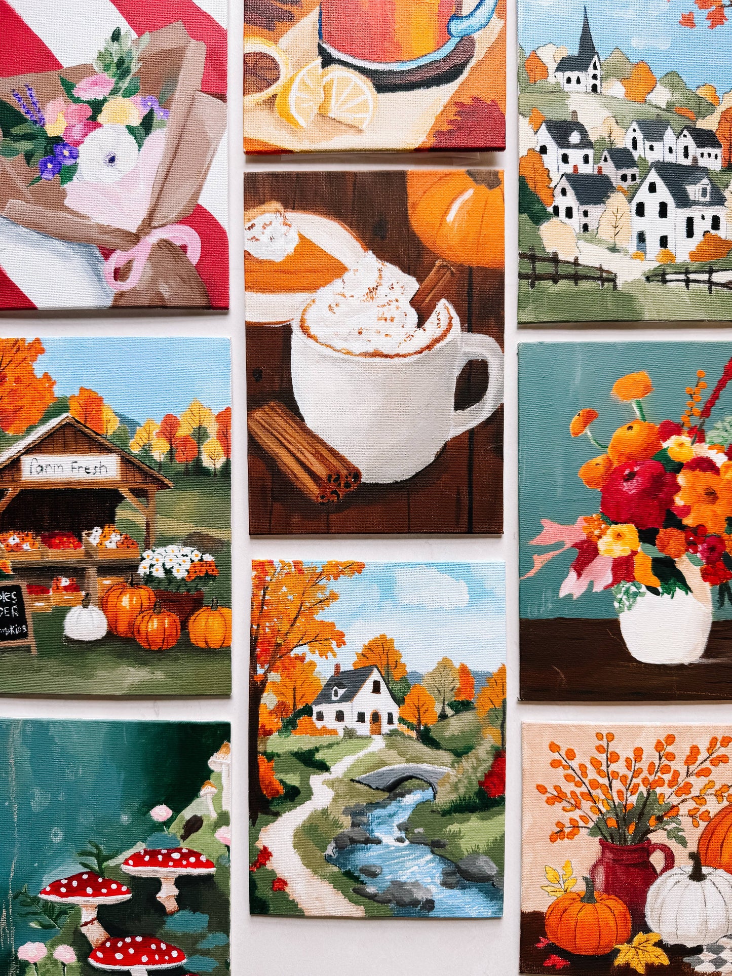 Fall Florals Mini Paint By Number