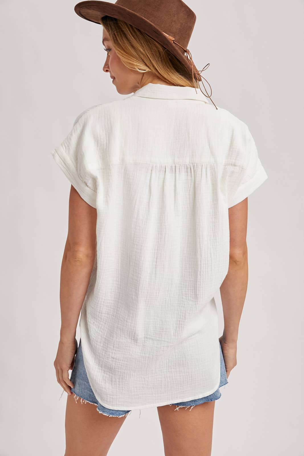 ESSENTIAL BUTTON UP COTTON SHIRT
