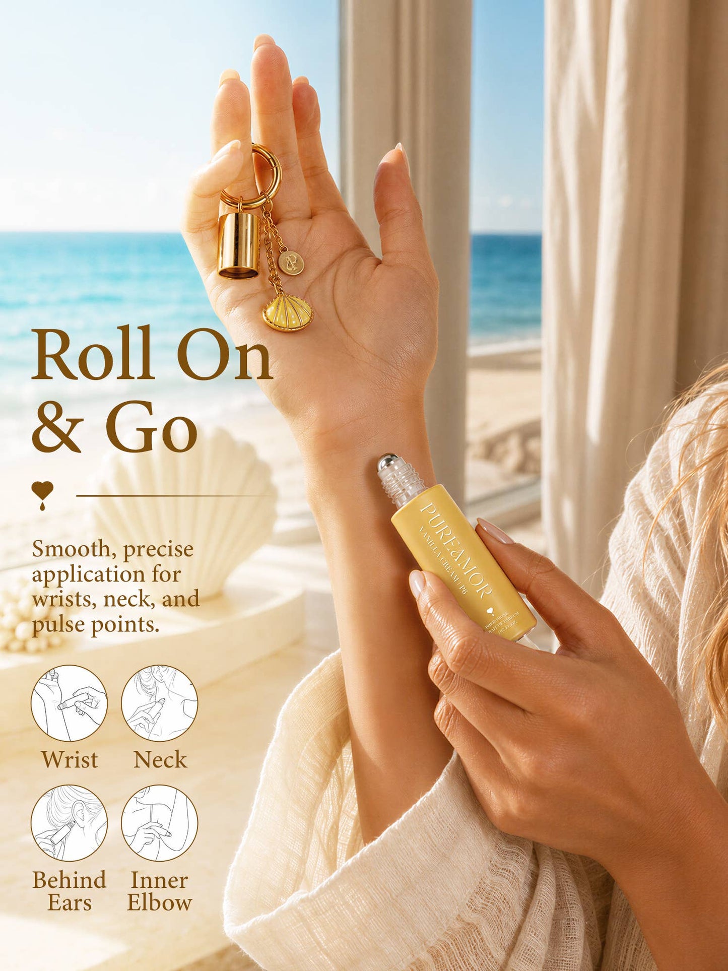 Vanilla Cream | Roll-on Pheromone Keychain Perfume - 6ml