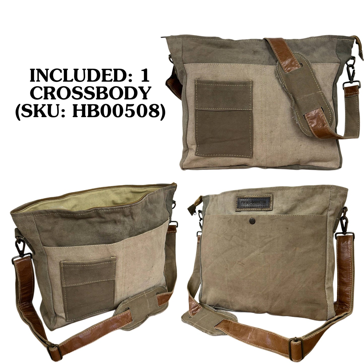 Large Recycled Tent Tote with Camouflage