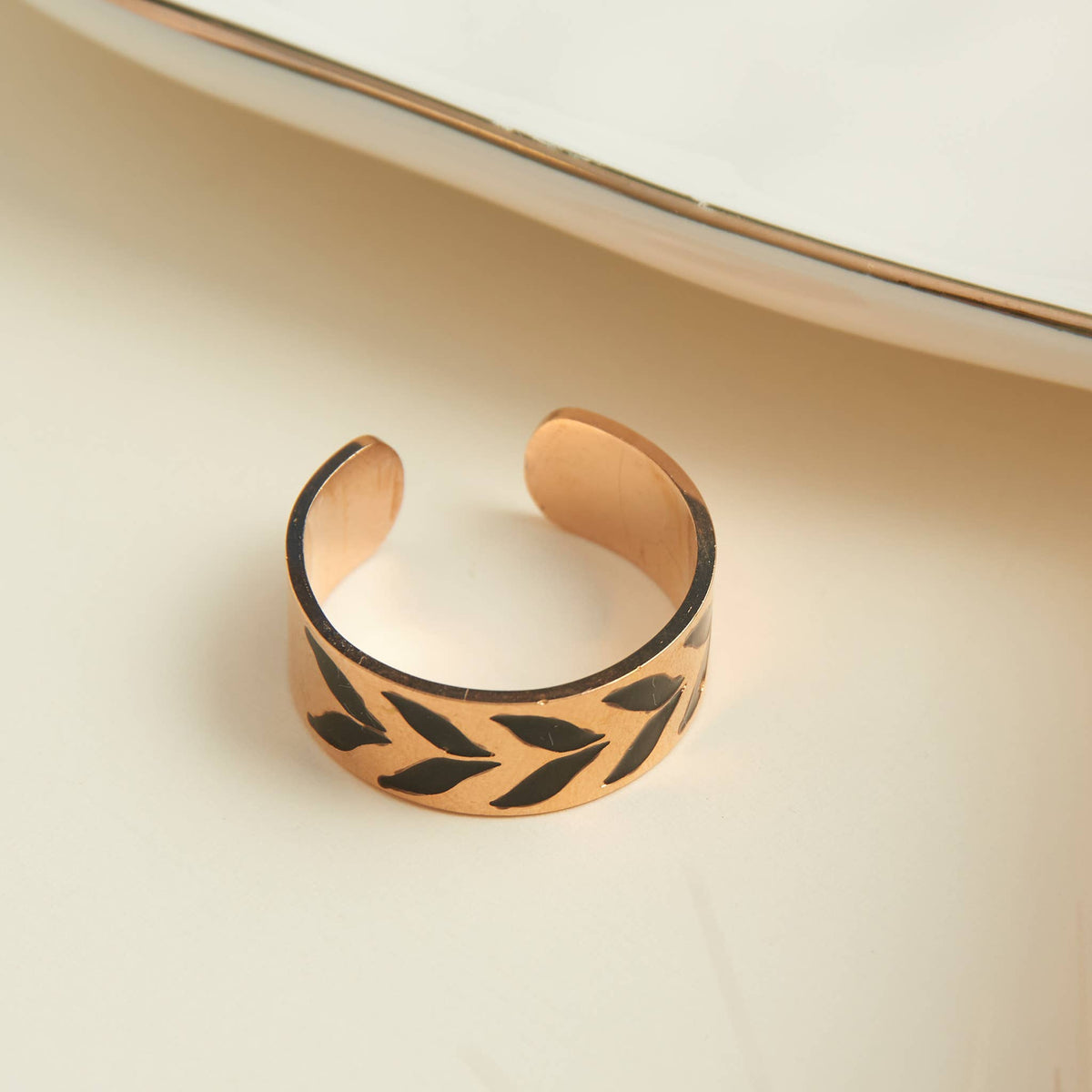 Hypoallergenic Stainless Steel Chevron Ring