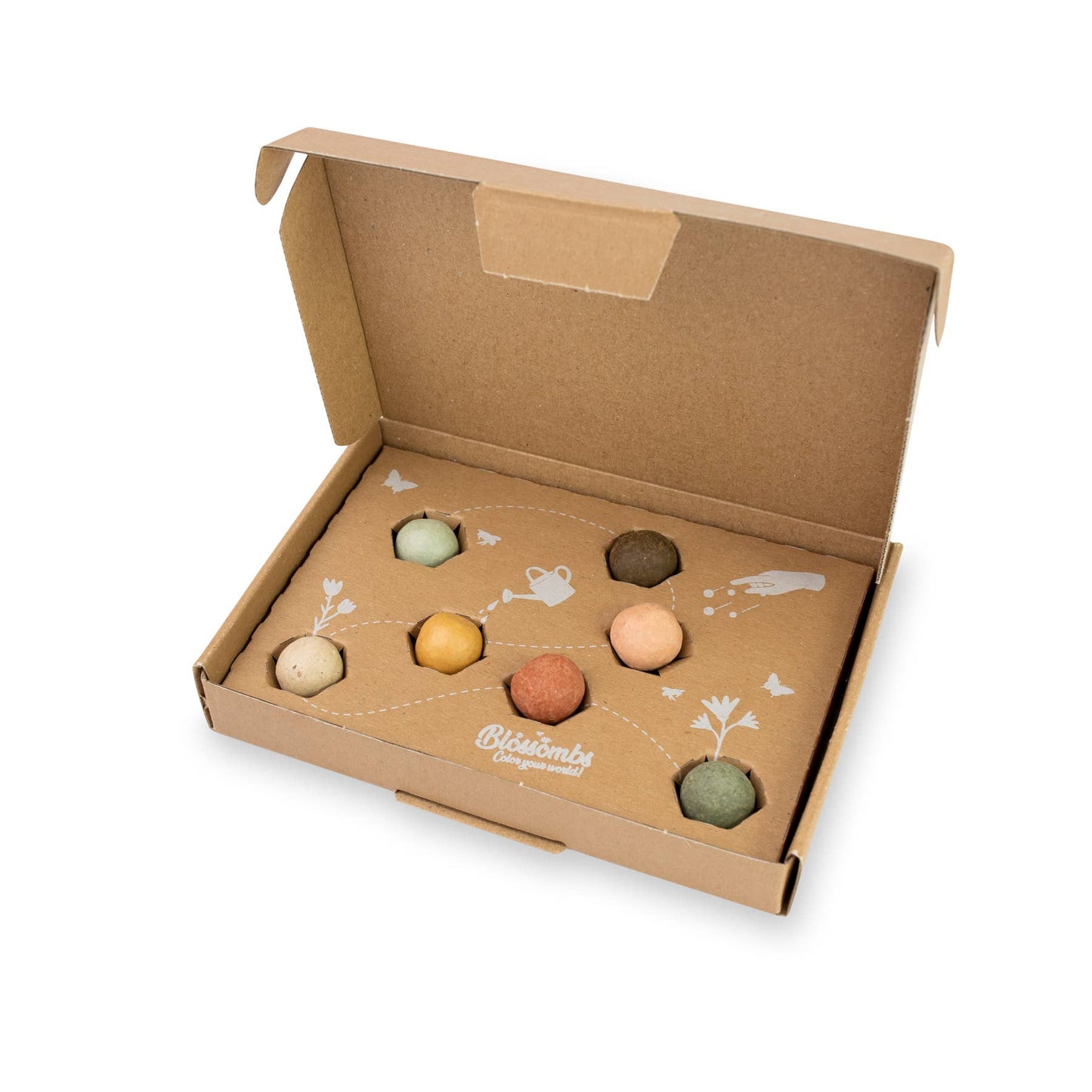 Small “Dear Teacher” Seed Bomb Box – 7 Wildflower Gift Balls