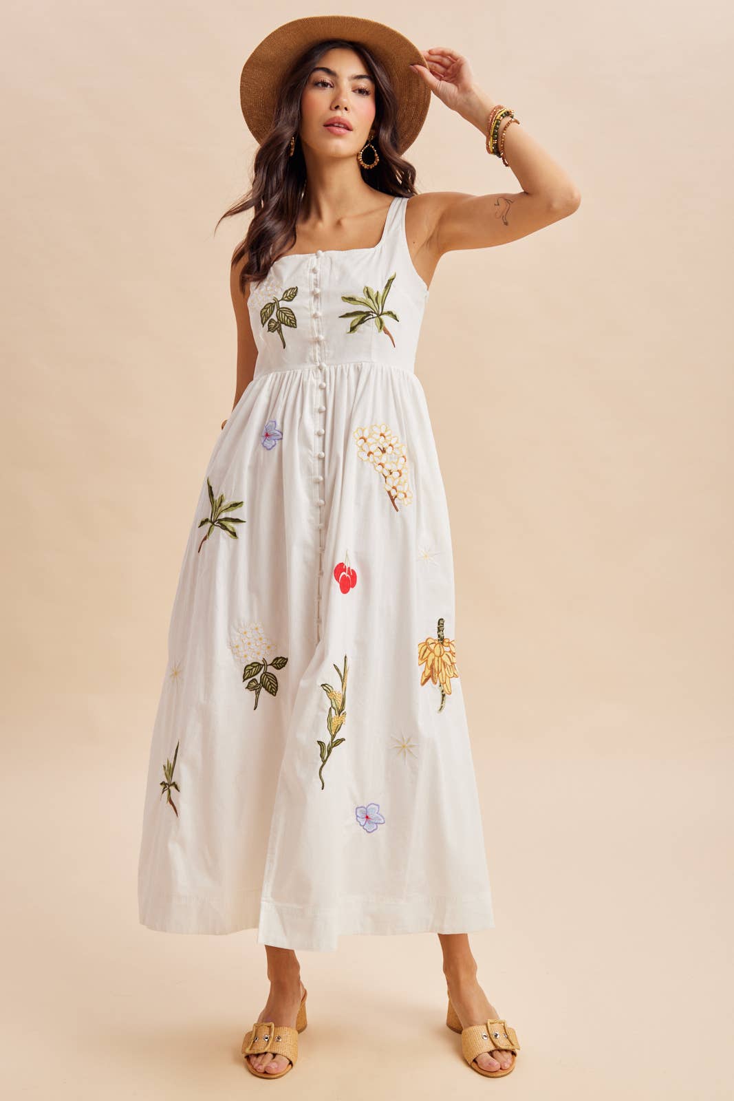 LARGE EMBROIDERED MAXI DRESS
