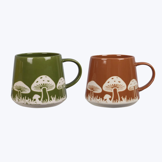 Stoneware Mushroom Designs 20Oz Mug