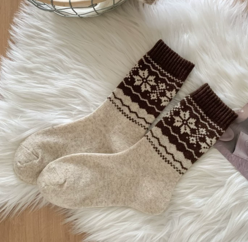 Nordic Winter Knit Socks Cabin Ready