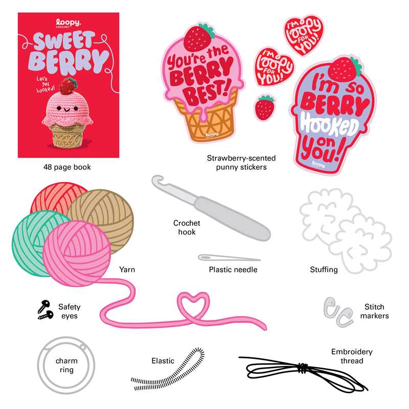 Sweet Berry: Crochet Book & Kit by