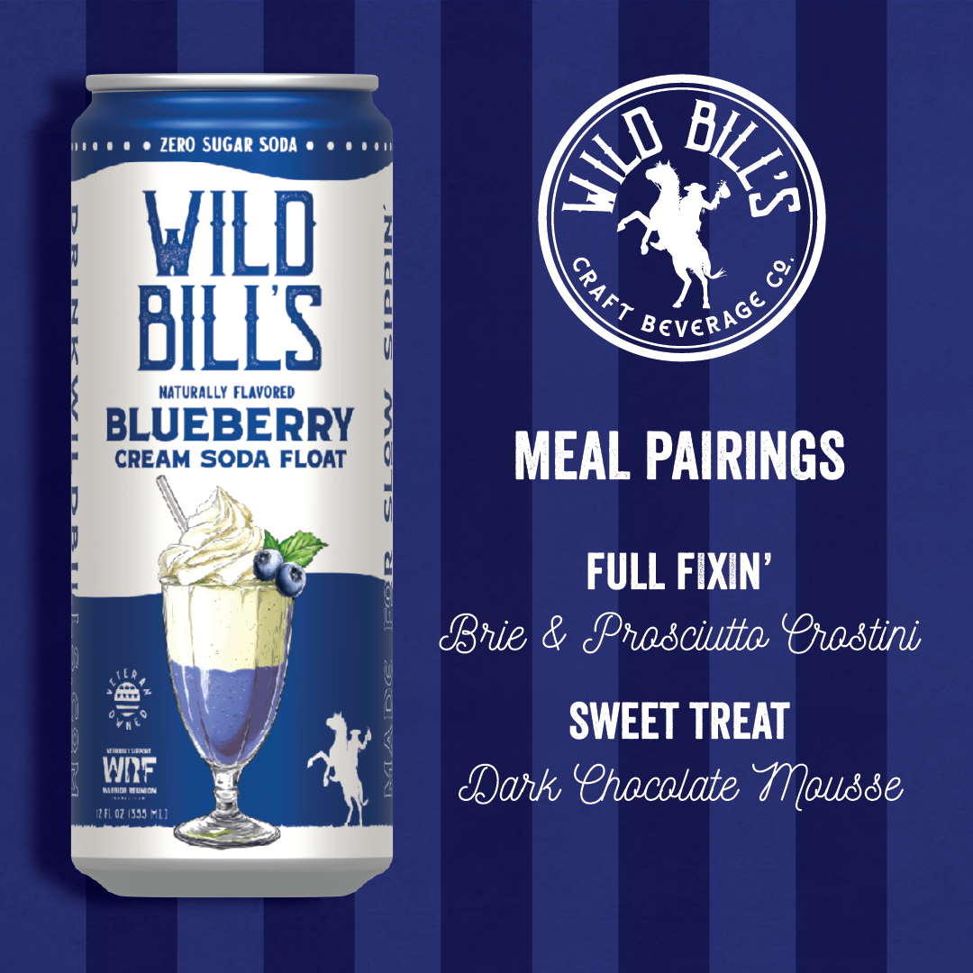 Blueberry: Zero Sugar Soda, Clean Ingredients, 12-Pack, Cans