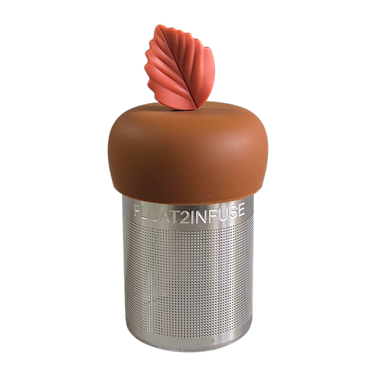 Red Fall Leaf |Floating Tea Infuser |Light Brown Base |Red