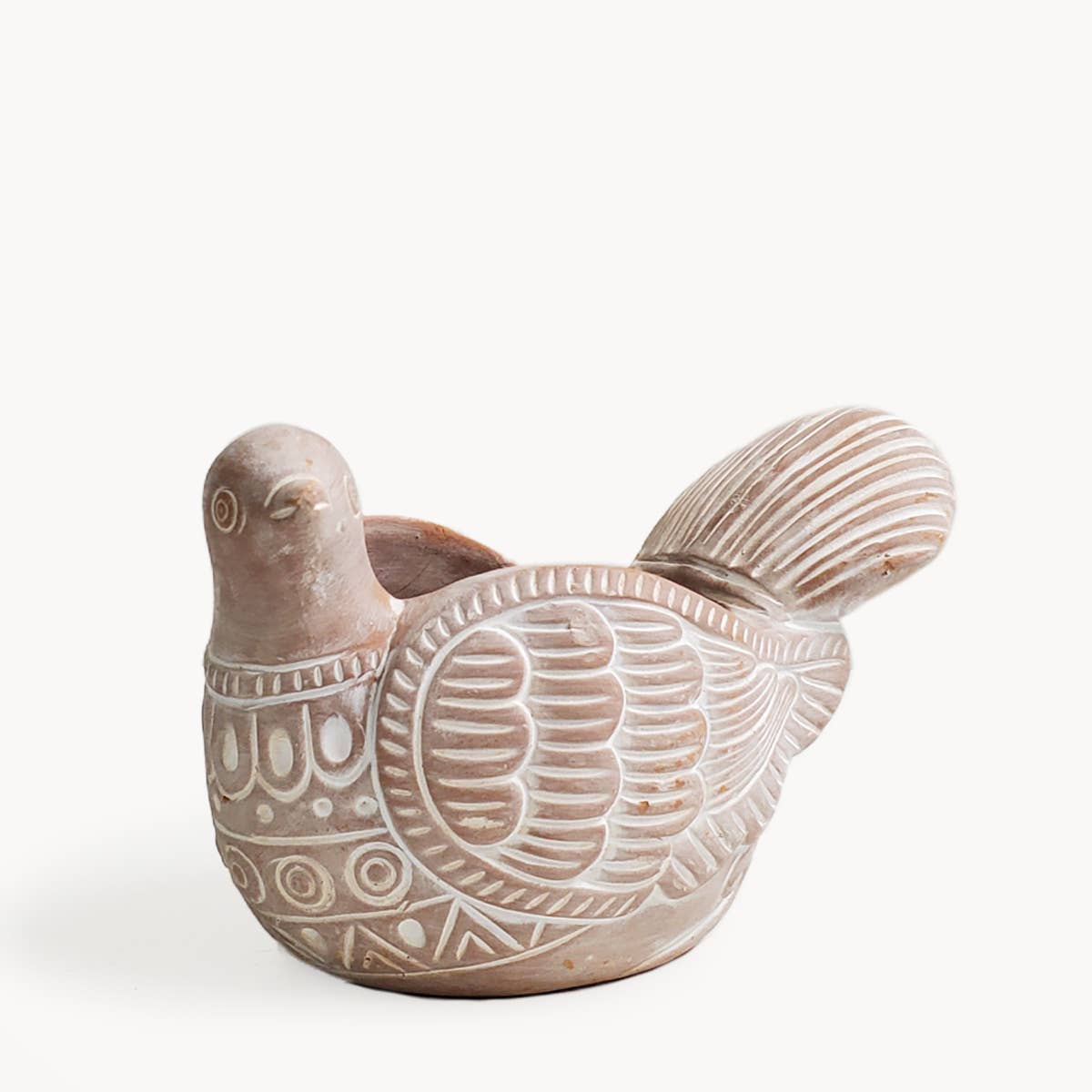 Handmade Planter Pot • Terracotta Pot - Turtle Dove