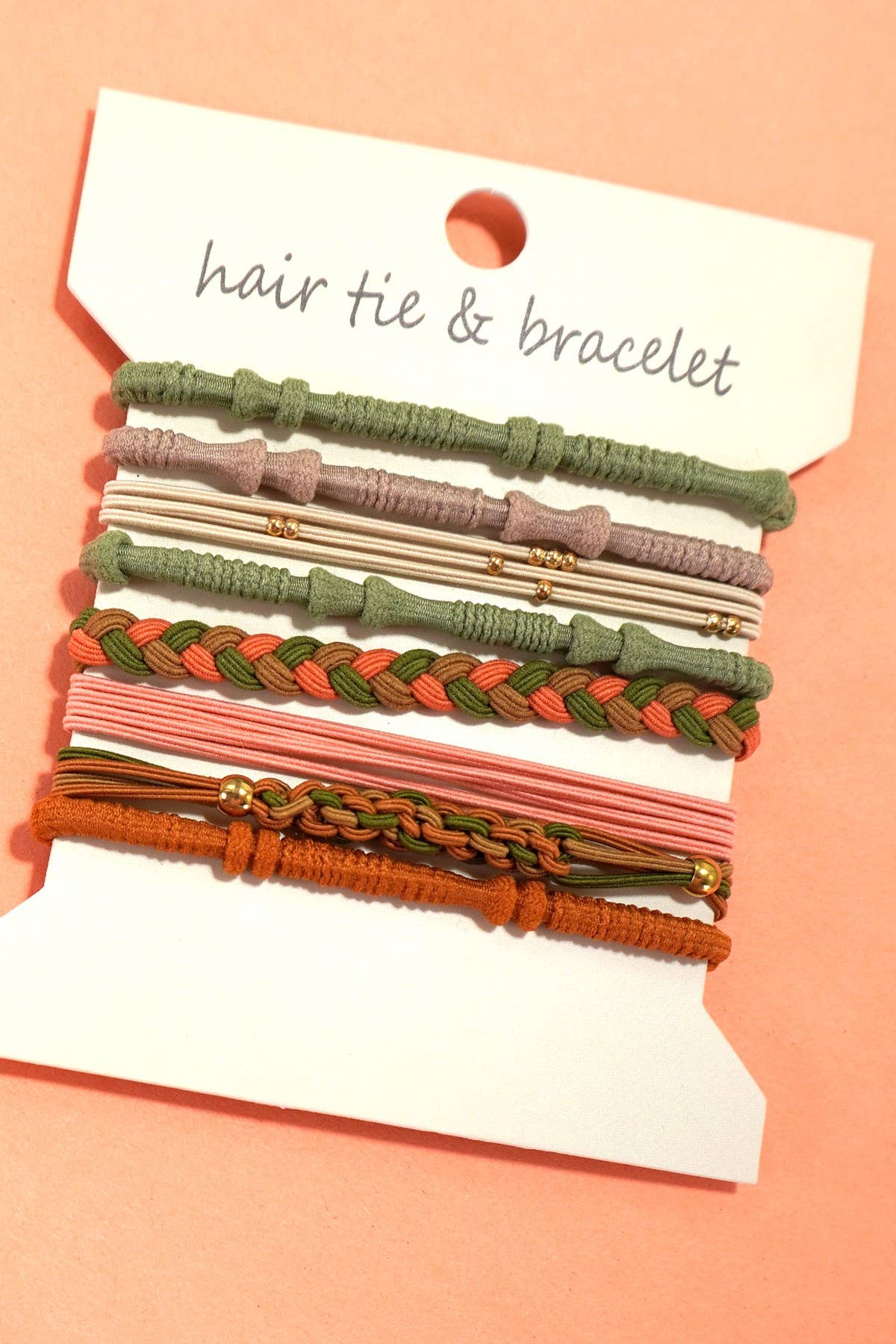 Boho Multi-Style Hair Tie Bracelet Set | 91H51035