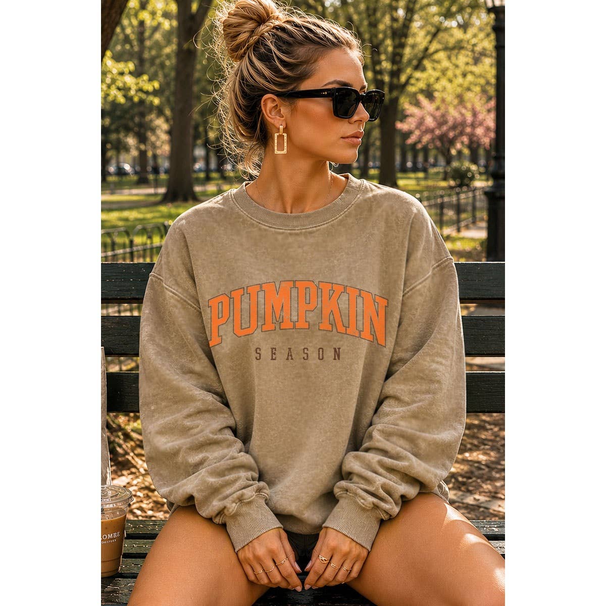 PUMPKIN SEASON MINERAL GRAPHIC  SWEATSHIRTS