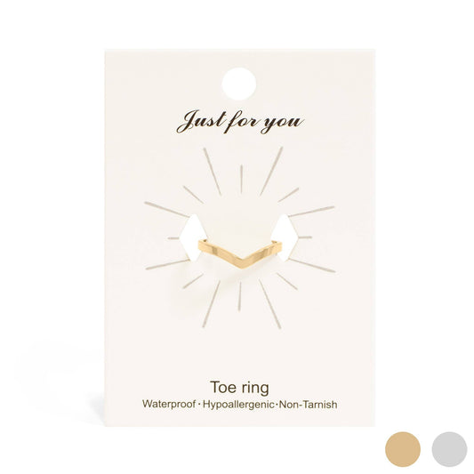 18K Gold PVD Stainless Steel Point Toe Ring