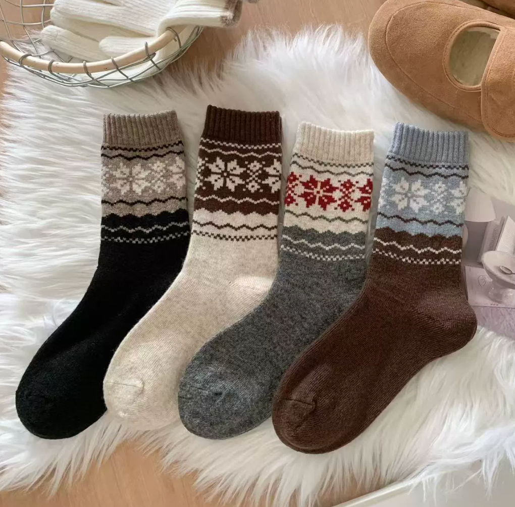 Nordic Winter Knit Socks Cabin Ready