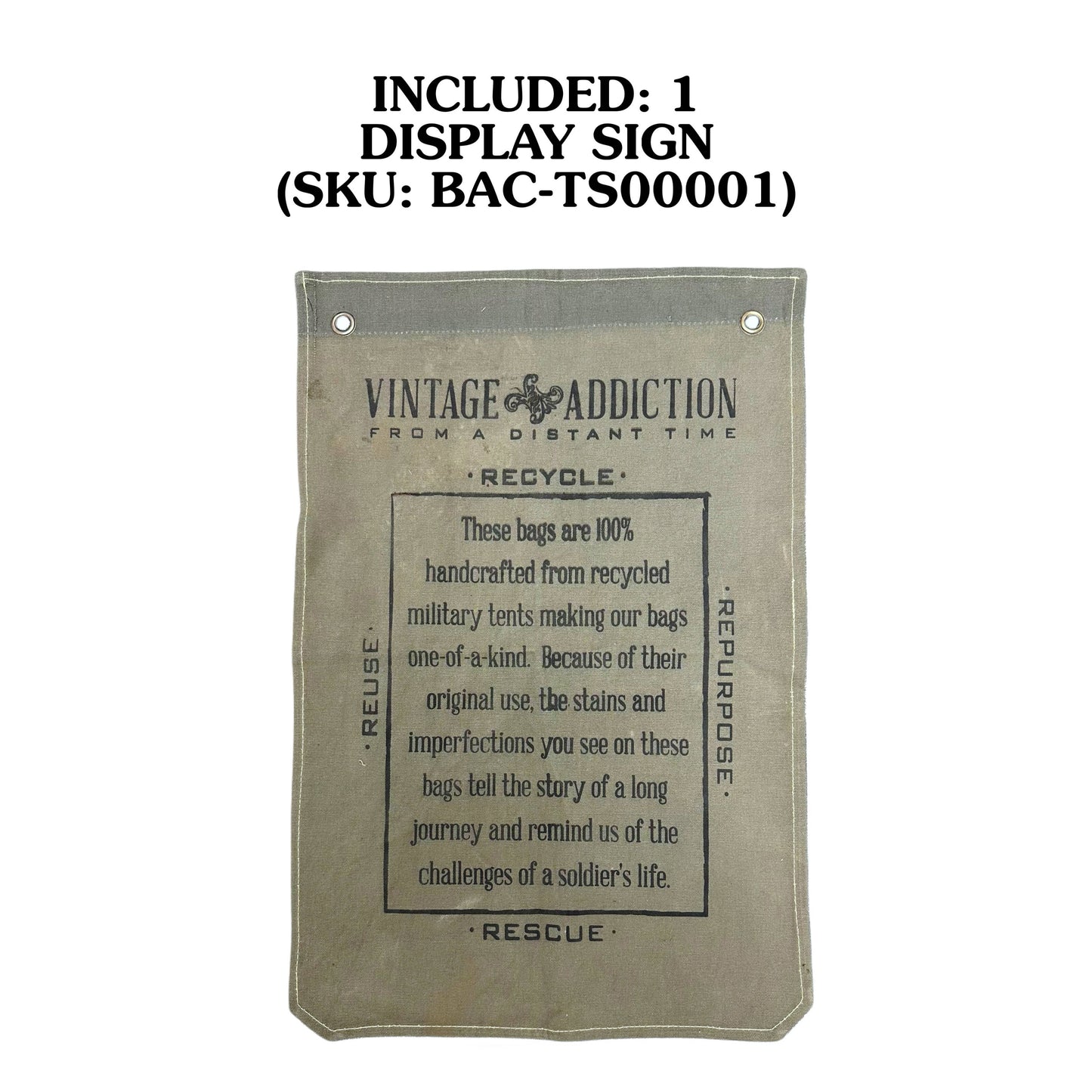 Large Recycled Tent Tote with Camouflage