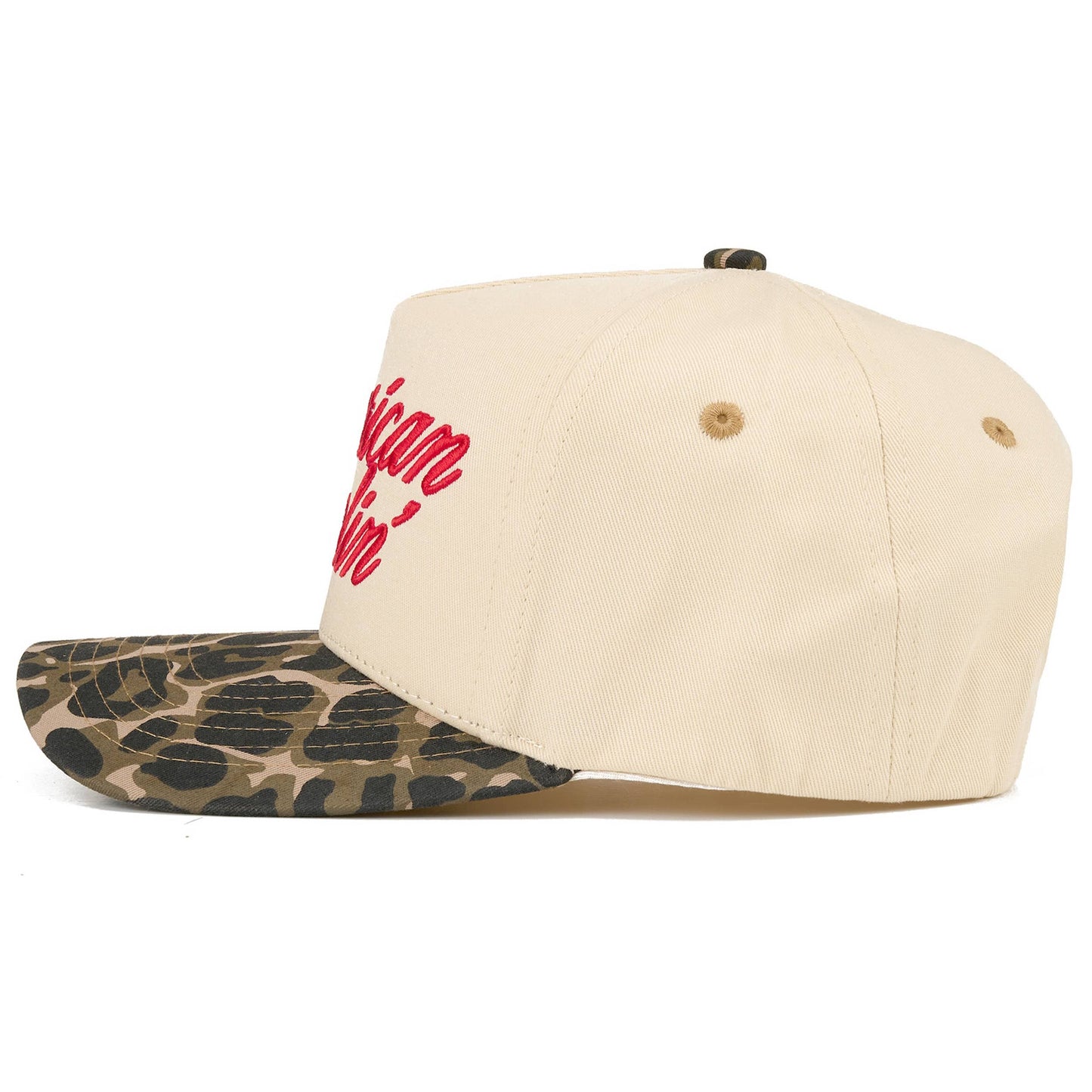 C.C AMERICAN DARLIN' Letter on Two Tone Trucker Hat