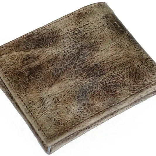 Mens Leather Wallet with Coin Pocket - Light Brown