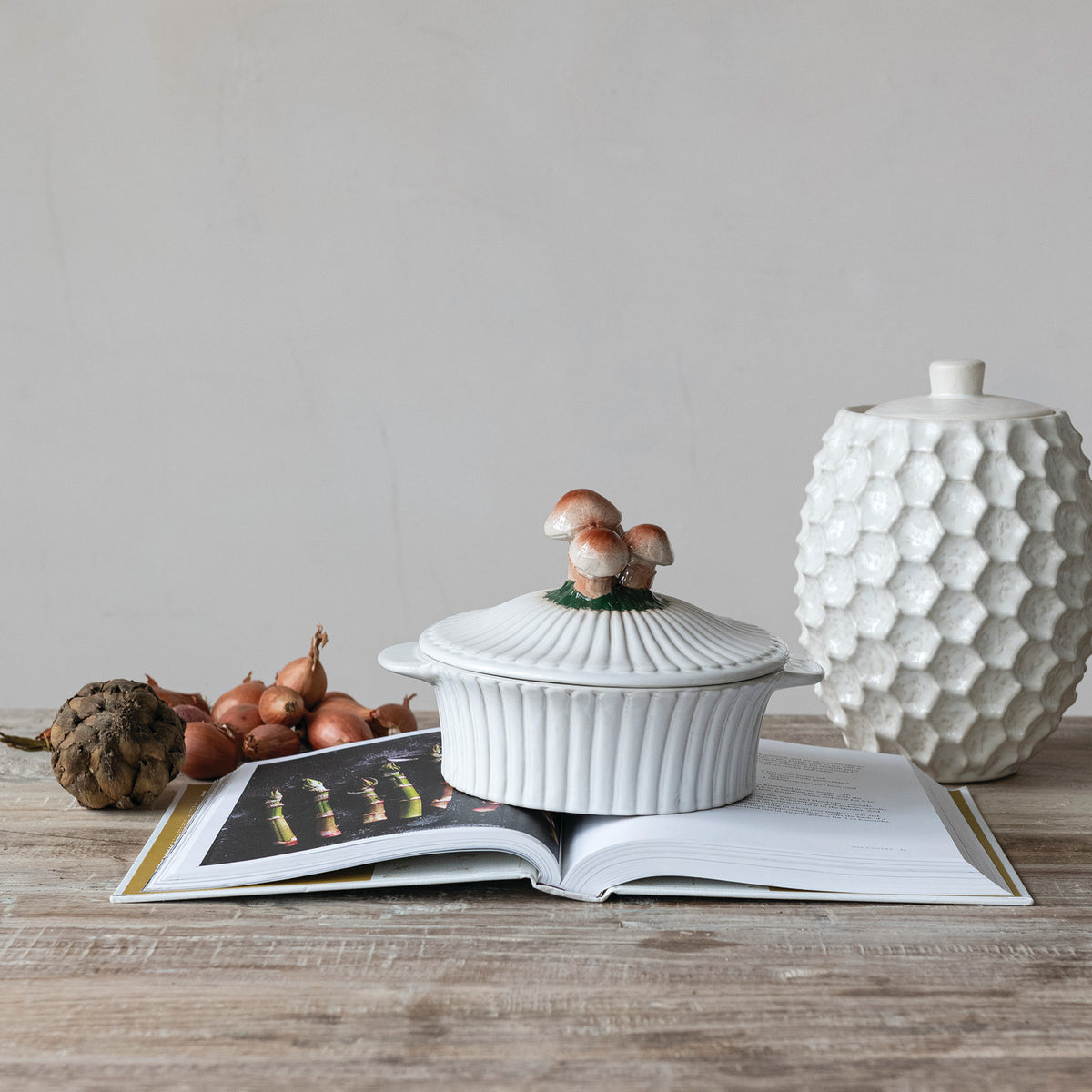 Stoneware Mushroom Baker - 24oz