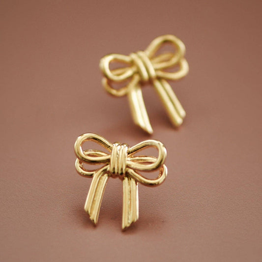 18K Gold Plated Waterproof Stainless Steel Stud Earrings - 7465
