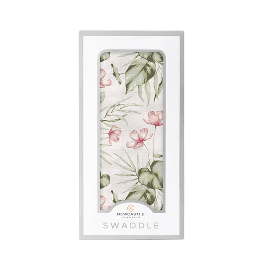 Silver Pink Orchid Swaddle