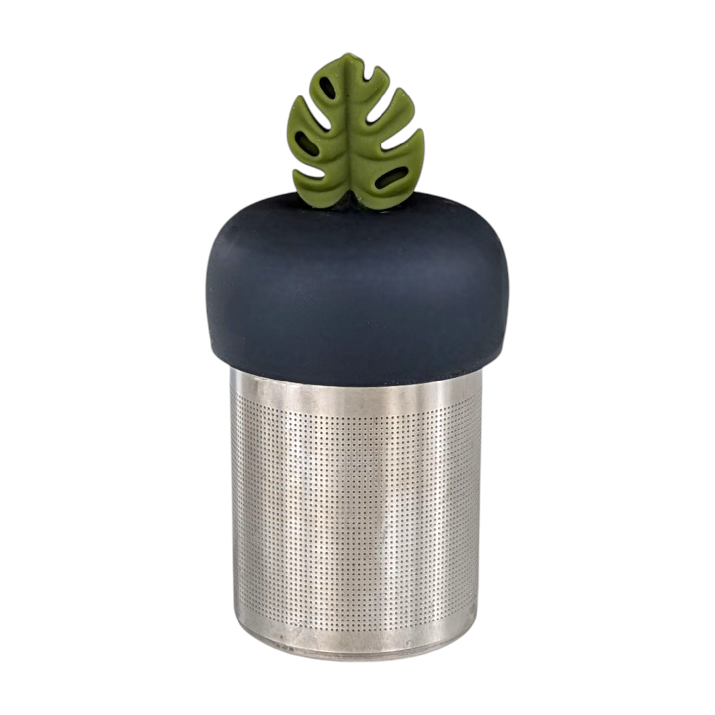 Monstera Leaf | Floating Tea Infuser |Black Base |Army Green