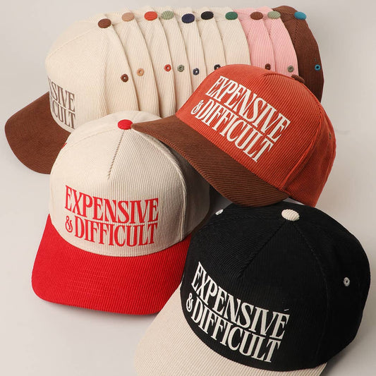 EXPENSIVE & DIFFICULT Corduroy Trucker Hat