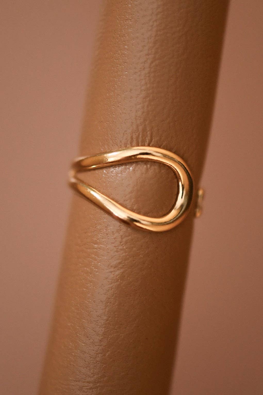 18K Gold Plated Waterproof Stainless Steel Ring - 7891