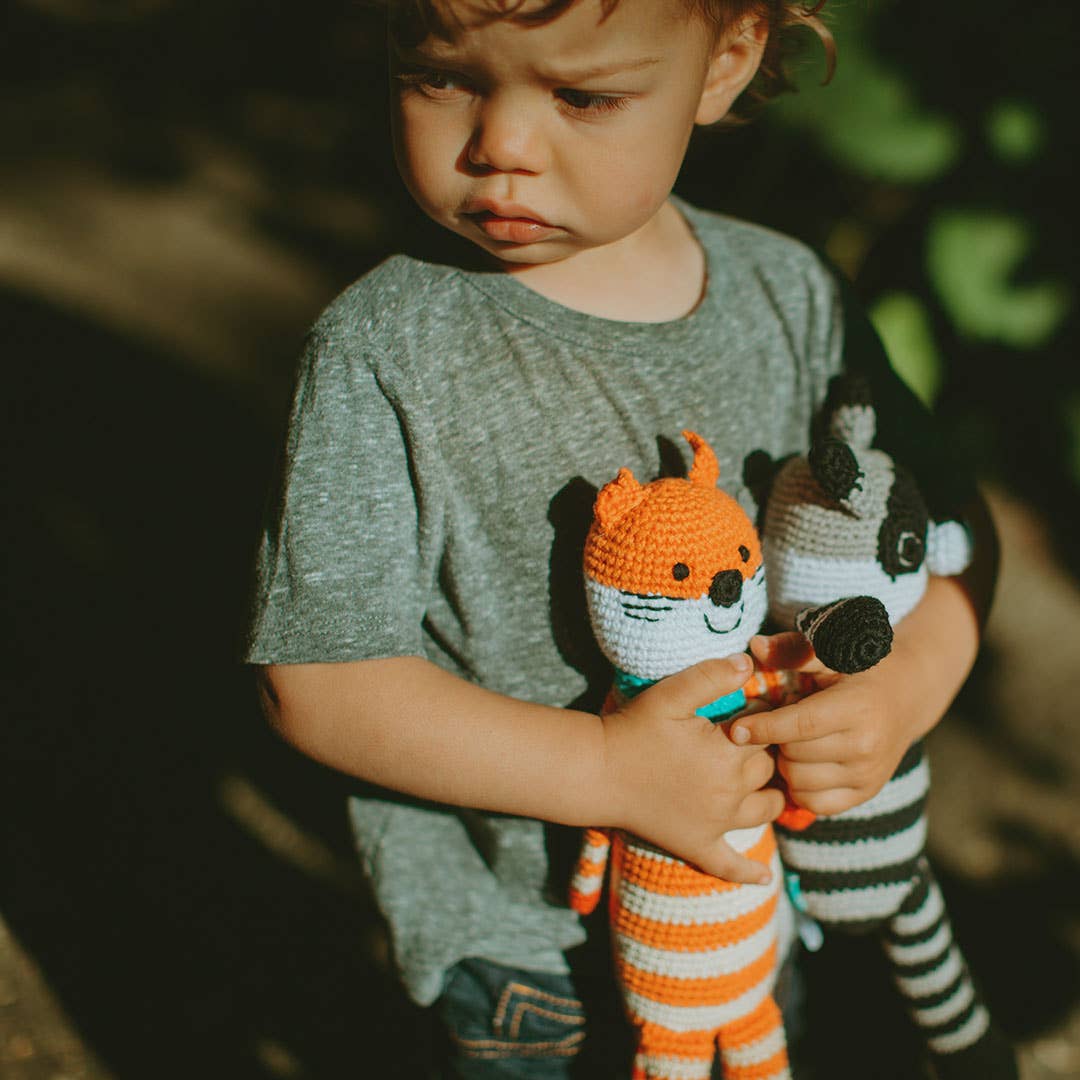 Fox Plush Toy – Handmade Organic Cotton Woodland Animal