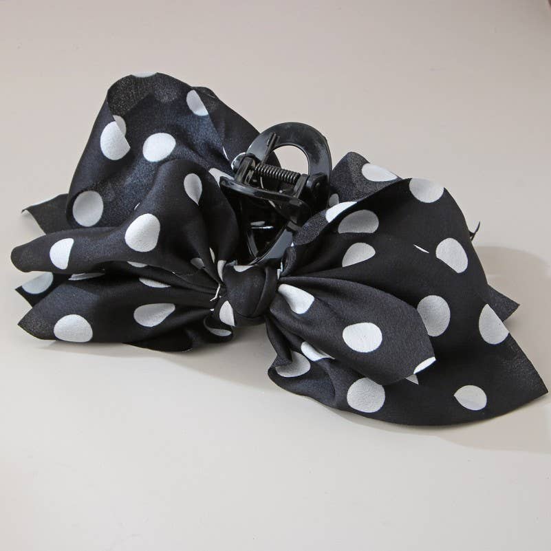 POLKA DOT BOHO VINTAGE HAIR CLAW CLIPS